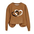 thumbnail image 5 of FAIWAD Women's Long Sleeve Pullover Tops Heart Print Round Neck Tops Spring Loose Plus Size Tunic Tops, 5 of 5