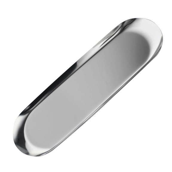 Oval Extra Large Silver Tray 30x9.5cm, Stainless Serving Tray Towel Storage Dish Plate Tea Trays Jewelry Plate Decorative Storage Tray, by TINGXIN