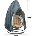 thumbnail image 1 of Funda para silla colgante Dinheiro grande Funda protectora para silla colgante de lona, fundas para sillas colgantes de tela con revestimiento de PU, funda impermeable y transpirable (negra), 1 of 6