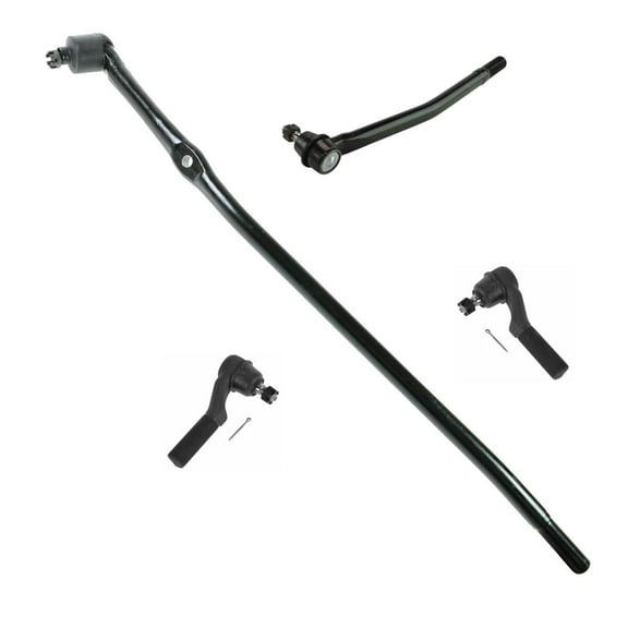 TRQ Steering Inner Outer Tie Rod End Drag Link LH RH Set of 4 for Econoline Van PSA55583