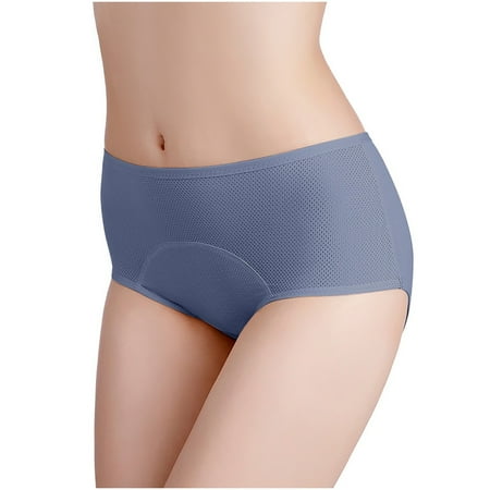 Jalioing Womens Plus Size Cotton Underwear Oversized Panty High Waist Stretch Breathable Ladies Panties (5X-Large  Blue)