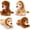 Lion-Beige, variant on Tezituor 4Pcs Bison Stuffed Animal 13.8" Realistic Bison Plush Toy Bulk Stuffed Animals