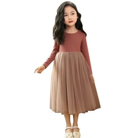 

Kids Toddler Girl Spring Fall Clothes Long Sleeve Tutu Dress Dress Girls Holiday Sweater Baseball Smocked Dress Big Girls Tennis Dress Girls Bunny Dress Autumn Dress for Toddler Girl Cheese Dress Baby