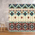 thumbnail image 2 of Aztec Shower Curtain Southwestern American Tribal Navajo Ethnic Native Abstract Geometric Vintage Design Fabric Bathroom Decor Set with Hooks(70" WX70 H), 2 of 5