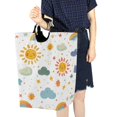 thumbnail image 4 of Yayeee Freestanding Laundry Hamper with Handle Collapsible Large Storage Basket for Clothes, Rainbows Pattern, 4 of 7