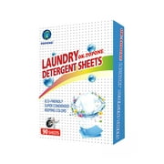 90x Laundry Detergent Nano Super Soasp Sheets Clothes Washing Fabric H7L3