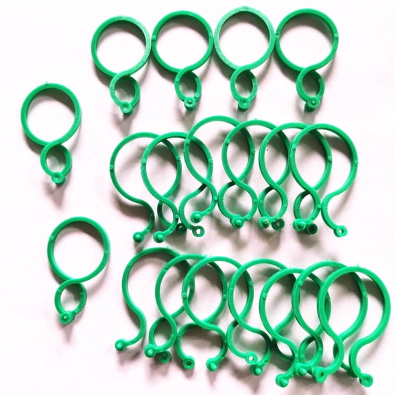200 Pcs Plant Support Clips, Heavy Duty Tomato Vine Clips for Garden Vegetable Support, Reusable Plastic Garden Clips for Climbing Plants, Green
