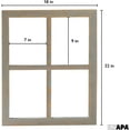 thumbnail image 2 of Ilyapa Window Frame Wall Decor 2 Pack - Large 18x22 Inch Rustic Gray Wood Window Pane Country Farmhouse Decorations, 2 of 7