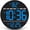 Blue, variant on Large Digital Wall Clock with LED Display, Electric Wall Clock with Temperature, Auto DST, Date, and Day, 5-Level Brightness for Office, Bedroom, Living Room, Classroom Décor