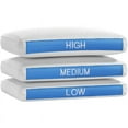 thumbnail image 2 of Omne Sleep Gel Layer Reversible 2-in-1 Cool Ice Low Pillow in White/Blue, 2 of 3
