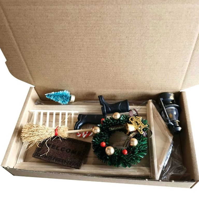 12pcs Mini Boxes Ornaments Doll House Christmas Miniature Present, Size: 2.8X2.5X2.5CM