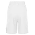 thumbnail image 6 of Cethrio Girls Casual Shorts, Cotton Knee Length Elastic Waist Relaxed Fit Summer Shorts with Pockets White Size 12-13 T, 6 of 7