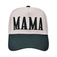 thumbnail image 2 of Women’s Mama Trucker Hat – Vintage Embroidered Adjustable Baseball Cap, Two-Tone Ponytail Hat Gifts for Mothers Day Outfits Green One Size, 2 of 3