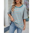 thumbnail image 2 of IWEMEK Summer Tops for Women Casual Dressy Going Out T-Shirts Cute Leisure Comfy Basic Tees Half Sleeve Blouses, 2 of 7