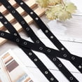 thumbnail image 5 of 10 Yards Snap Button Tape Trim Sewing Snaps Buttons Zipper Fastener Replacement Cotton lambdoid Ribbon with Metal Buttons for Sewing DIY Black, 5 of 7