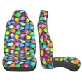 thumbnail image 3 of Honeii Colorful Easter Eggs1 Print Car Seat Covers 2 Pieces, Full Set Universal Seat Covers for Cars, Waterproof Auto Seat Protectors, 3 of 7