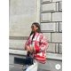 thumbnail image 1 of Chaqueta de algodón con doble bolsillo estampada para mujer, chaqueta de algodón de moda europea y americana para otoño e invierno, 1 of 5