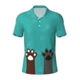 thumbnail image 2 of Daiia Cute Cat Paw And Dog Pattern Men’s Polo Shirts,Solid Deck Shirt,Classic Fit, Breathable Cotton Polo for Casual and Sport Wear-XX-Large, 2 of 7