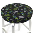 thumbnail image 6 of Goofa Space Rockets Printed Stool Covers Round, Waterproof Round Bar Stool Covers Anti-Slip Round Bar Stool Seat Cover with Elastic Bands Durable -14 inch, 6 of 7