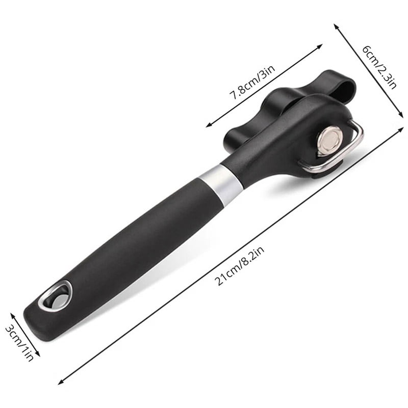 Safe Cut Can Opener Smooth Edge Can Opener Handheld Food Grade Stainless Steel Cutting Manual Can Opener for Kitchen Restaurant