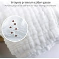 thumbnail image 6 of Viviland Baby Muslin Washcloths 12 Pack for Baby's Sensitive Skin, 6-Layer Cotton Bath Towel, Soft Newborn Baby Face Wipes, Great Shower Gift, 12 x 12 inches, 6 of 7