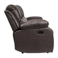 thumbnail image 2 of Lexicon Cranley Traditional Faux Leather Double Reclining Sofa in Brown, 2 of 5