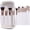 Style 2, variant on Makeup Brush Set Professional, 15 Pearlescent Wood Handle Makeup Brushes, Premium Cruelty-Free Synthetic Fiber Hair, Travel Make up Brushes Set with Case (White)