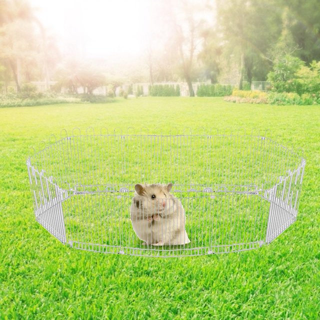Hamster Fence Hamster Playpen Hamster Fence Playpen Pet Playpen Pet Fence Playpen Small 12PCS Paint Coating Iron Net Hamster Fence Playpen Toy With 28PCS Plastic Buckle For