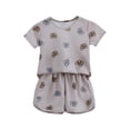 thumbnail image 1 of Odeerbi 0-10 Años Niños Niñas Pijama Seda Ice Verano Manga Corta Floral Pantalón Corto de Dos Piezas Conjunto de Pijama Suave, 1 of 3