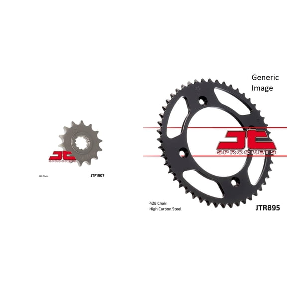 JT SPROCKETS Front and Rear Steel Sprocket Kit for OffRoad KTM 85SX 17/14 2004-2015