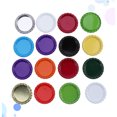 thumbnail image 3 of CHICHUMID 100Pcs Craft Bottle Cap Assorted Color Tinplate Diy Crafts Jewelry Making Flat Bottom 3.4X3.4X0.5In, 3 of 8