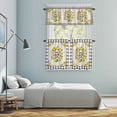 thumbnail image 5 of Summer Lemon Kitchen Curtains Sets for Windows 36 Inch Length, Farmhouse Black Check Plaid Vintage Rod Pocket Window Treatments Tier Curtains and Valances Set for Bedroom/Bathroom, 5 of 8