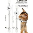 thumbnail image 5 of Collar para gatos SSuperp Airtag reflectante integrado con soporte Airtag GPS blanco, 5 of 5