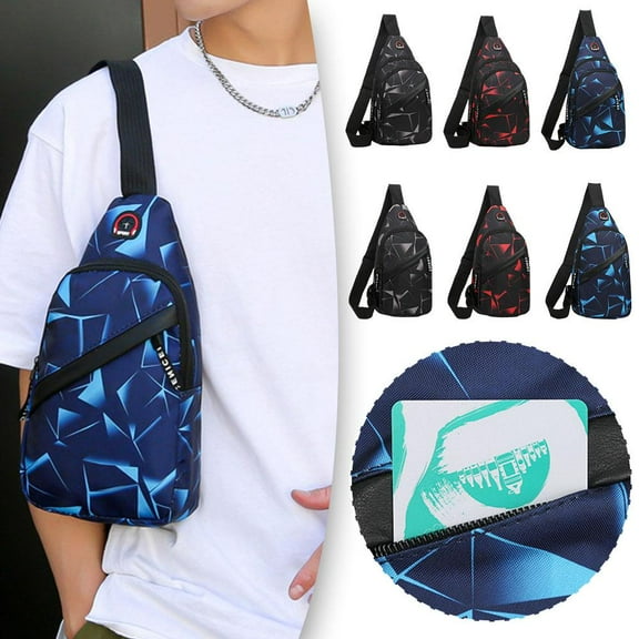 Misterolina MenBoys Chest Bag Pack Outdoor Travel Sport Shoulder Body Sling Cross Bags