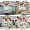 thumbnail image 3 of Red Flowers Swag Curtains for Kitchen/Bedroom/Living Room, Vintage Chinese Painting Plum Branches Scalloped Curtains 63 Inch Long, Rod Pocket Window Swag Topper Curtains Valances 2 Panels Set 36"x63", 3 of 8