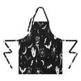thumbnail image 2 of Black Halloween Witchy Symbols Apron-Garden Aprons for Women with Pockets-Cotton Linen Waterproof Kitchen Cooking Gardening Aprons Adjustable for Kitchen,Cooking,BBQ and Salon 32"x27", 2 of 7