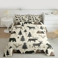 thumbnail image 3 of Homewish Wild Bear Deer Bedding Comforter Set,Cartoon Pine Tree Twin Comforter Sets,Beige Green Bedding Set For Boys Kids,Luxury Bedroom Decor Reversible,2pcs, 3 of 9