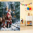 thumbnail image 2 of Erosebridal Christmas Train Shower Curtain 72Wx72L, Santa Bathroom Curtain, Christmas Santa, 2 of 5