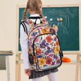 thumbnail image 7 of FORMRS Unisex School Backpack 17" Student Travel Bag with Laptop Compartment, Colorful Flowers Pattern, 7 of 7