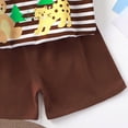 thumbnail image 4 of mgoYE Baby Girl Clothes 12 Months Toddler Baby Boy Set Athletic T-Shirt and Shorts Toddler to Big Kid|Brown 3-6 Months, 4 of 5
