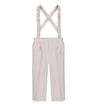 thumbnail image 2 of Girl School Uniform Pants with Suspenders Straight Pants with Pockets Girls Khaki Uniform Pants Back To School Straight Fit School Uniform Pants 10-11 Years, 2 of 3