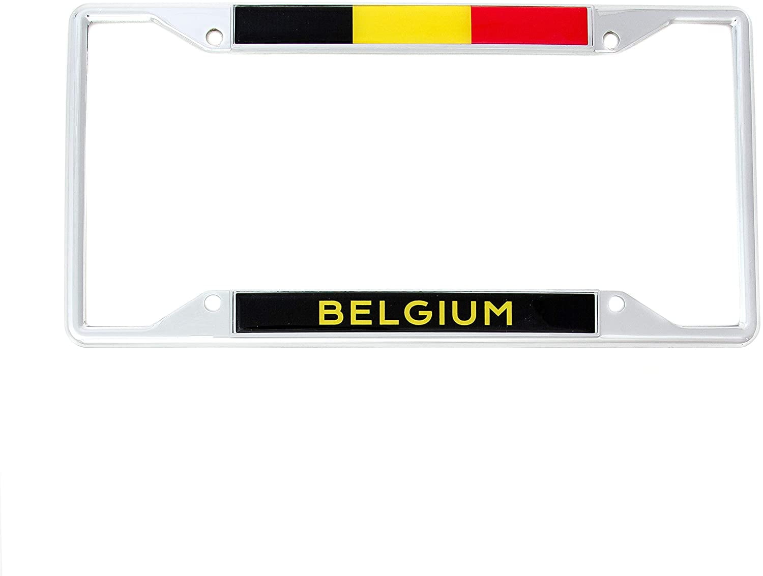 Country of Belgium Flag License Plate Frame For Front Back of Car