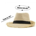 thumbnail image 3 of Summer Sun Hats For Women Men Casual Beach Wear With Edge Design Style Straw Fedora Hat Outdoor Travel Accessories, 3 of 5