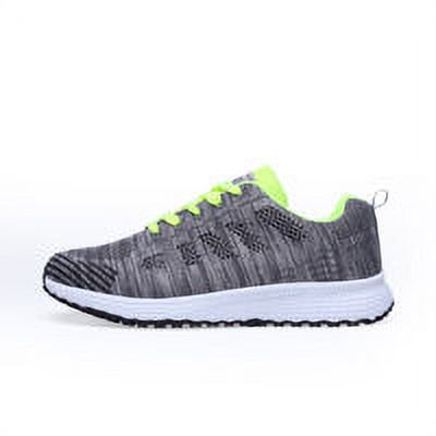Casual Shoes Walking Mesh Flat Shoe Comfortable Lightweight Women for Running Men Lace Up Athletic Sneakers Running Fitness Green Size 40