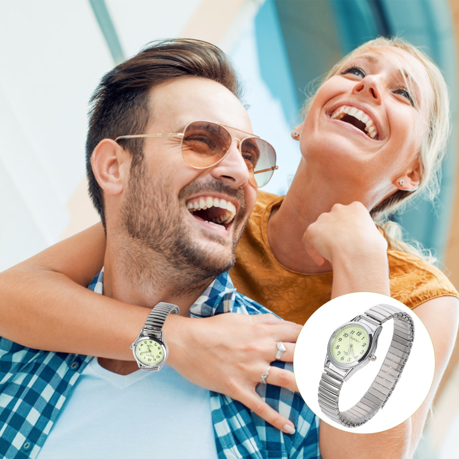 Digital watch with elastic band deals