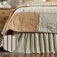 thumbnail image 4 of VHC Brands Vintage Country Farmhouse Kaila Gathered Blue Stripe Queen Bed Skirt 60x80x16, 4 of 5