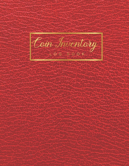 Coin Inventory Log Book : Red Leather Background Cover - Collectible