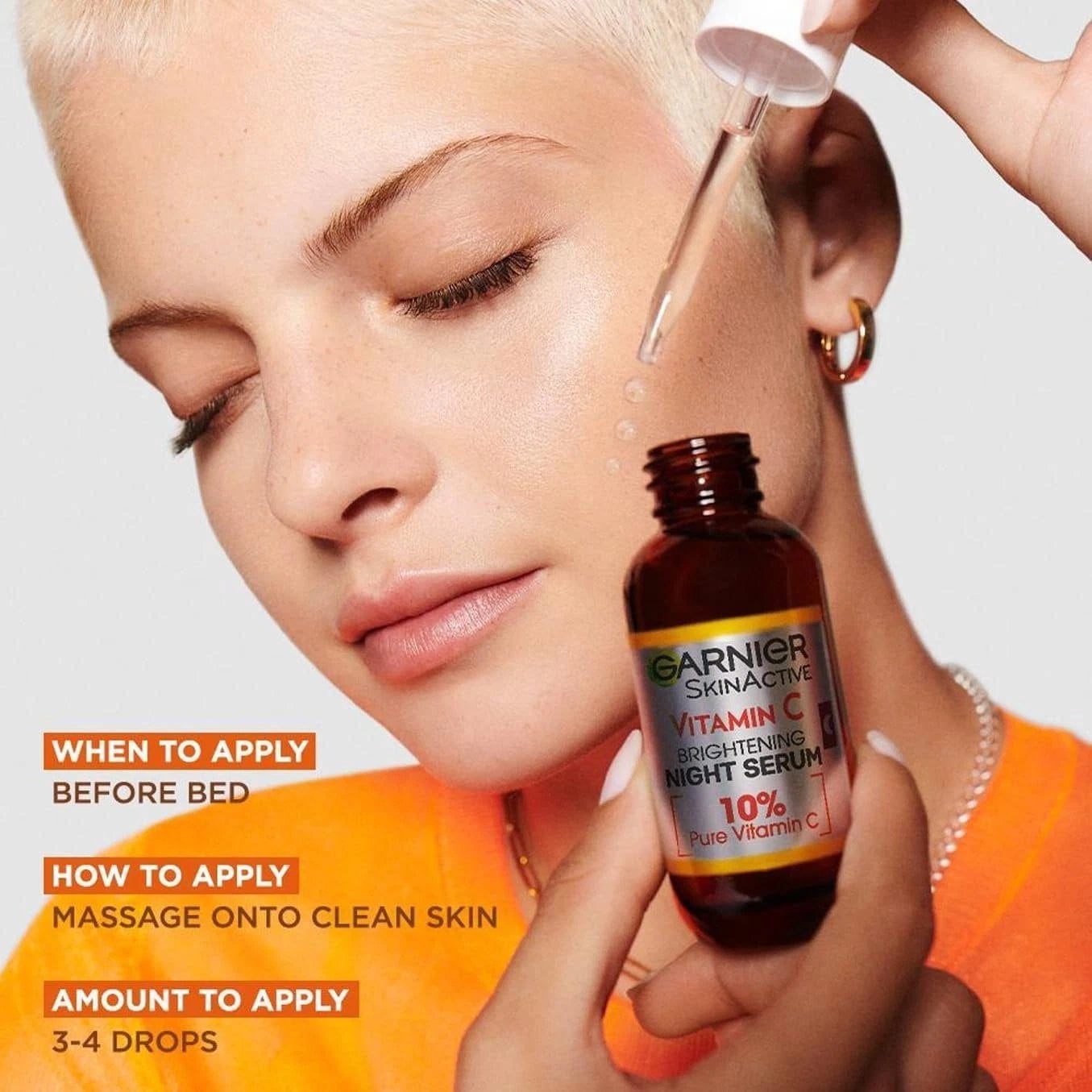 Garnier Vitamin C Night Serum 30ml - Pack of 2