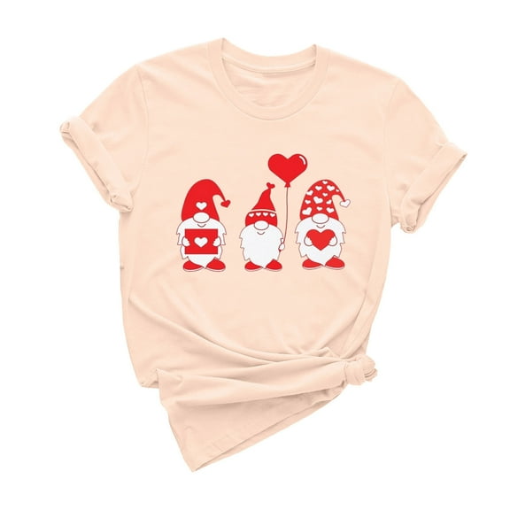 ICHUANYI Women's Shirts Fashion Cute Print T-shirt Casual Crew Neck Short Sleeve Tops Cloth New Trending