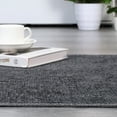 thumbnail image 4 of Garvee 8'x10' Washable Area Rug Modern Solid Textured Rug Non-Shedding Stain-Resistant Floor Carpet for Dining Room Home Office, Dark Gray, 4 of 5